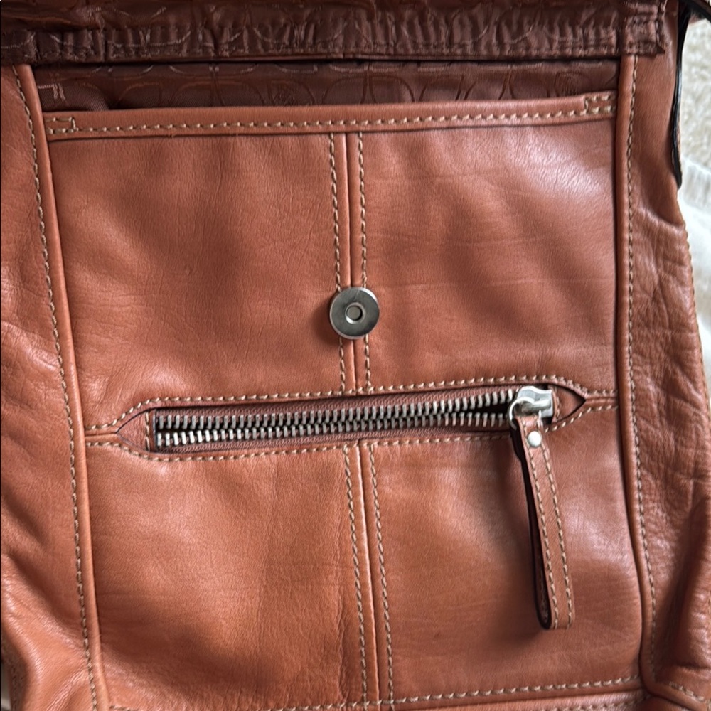 Fossil Brown Leather Crossbody Bag - Picture 8 of 8